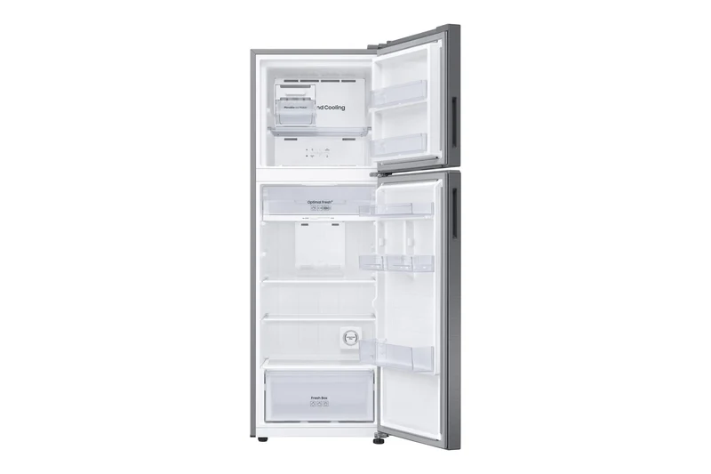 Réfrigérateur Samsung EcoFlex AI RT35CG5644S9ES à deux portes, 348 litres, classe E, No Frost total (H 171,5 x L 60 x P 70,9 cm), mode énergie AI, SmartThings, acier inoxydable