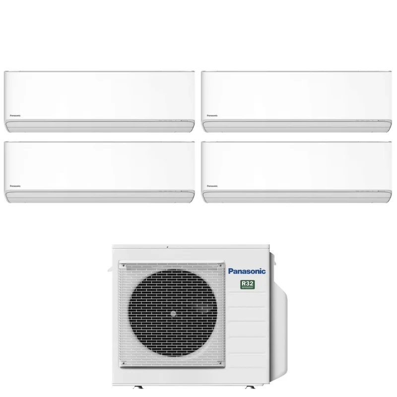 Climatiseur quadri-split Panasonic Etherea blanc 7+7+7+12 avec Wi-Fi intégré CU-4Z68TBE R-32