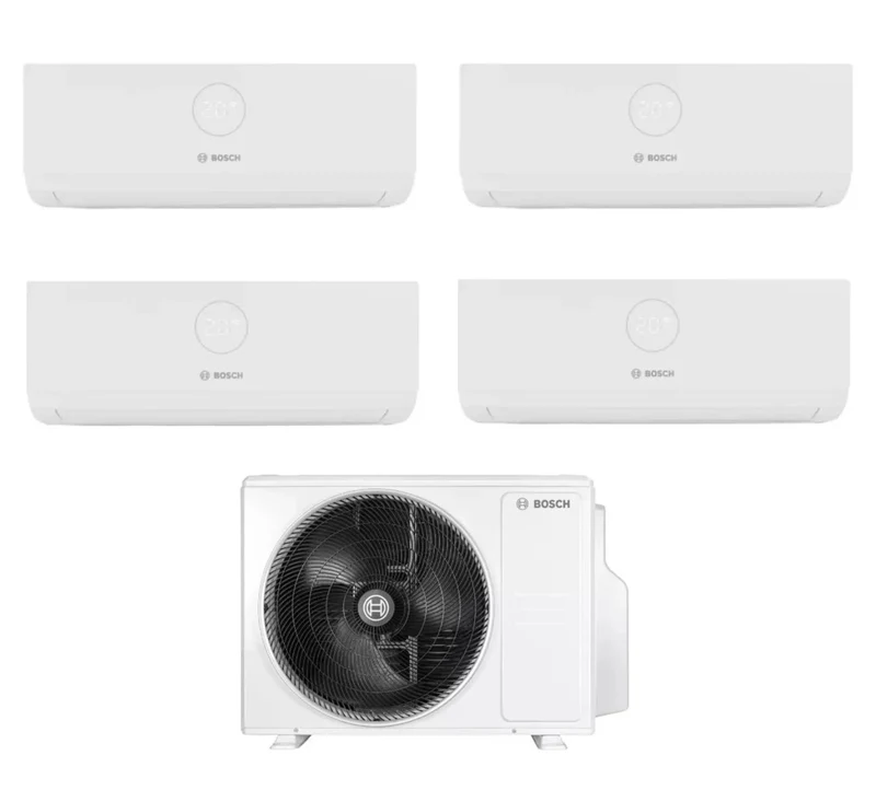Climatiseur Bosch Quadri Split Inverter série CLIMATE 3000i 7+7+9+18 avec CL5000M 105/4 E R-32 Wi-Fi en option 7000+7000+9000+18000
