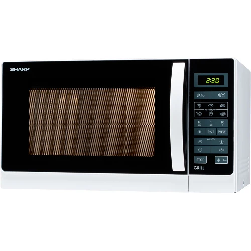 Four à micro-ondes Sharp R742WW 900 W 25 L (H 78 x L 130 x P 109 cm) avec grill, noir et blanc