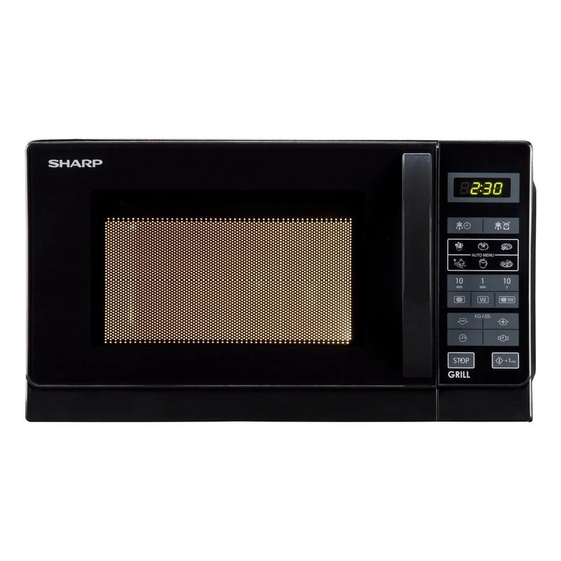 Four à micro-ondes tactile Sharp R642BKW 800 W 20 L (H 65,3 x L 111,5 x P 91 cm) Noir avec grille en quartz