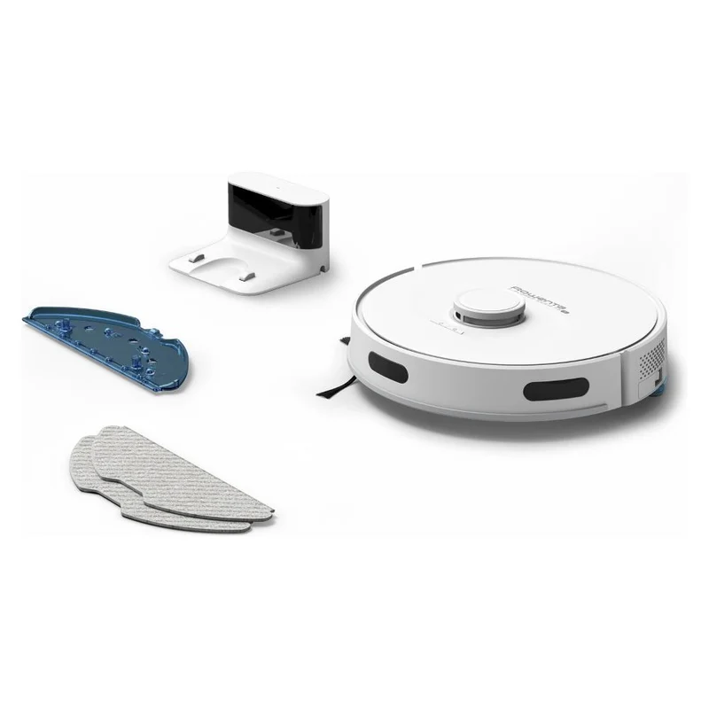 Aspirateur robot Rowenta RR8577WH X PLORER Série 75 S+ Blanc, compatible avec Alexa et l'Assistant Google.
