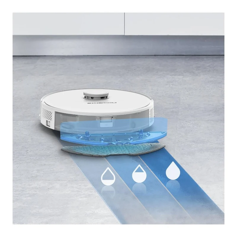 Aspirateur robot Rowenta RR8577WH X PLORER Série 75 S+ Blanc, compatible avec Alexa et l'Assistant Google.