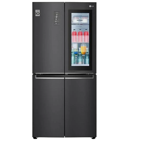 Réfrigérateur LG GMQ844MC5E à 5 portes, 530 litres, No Frost, classe E (H 178,7 x L 83,5 x P 73,4 cm), Wi-Fi avec SmartThinQ InstaView, noir