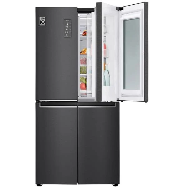 Réfrigérateur LG GMQ844MC5E à 5 portes, 530 litres, No Frost, classe E (H 178,7 x L 83,5 x P 73,4 cm), Wi-Fi avec SmartThinQ InstaView, noir