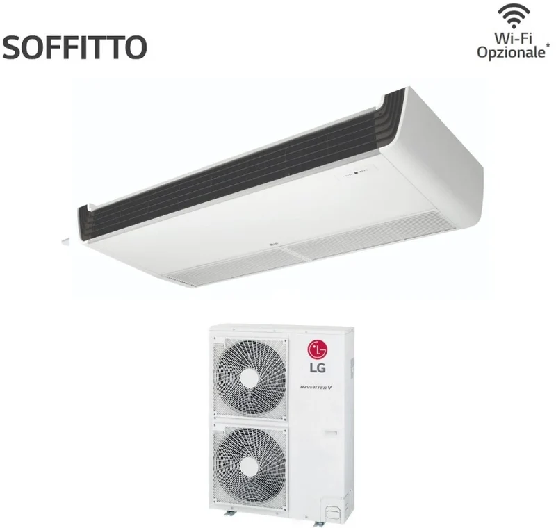Climatiseur de plafond LG Inverter 60 000 BTU UV60R/UUD3 triphasé R-32 avec Wi-Fi en option