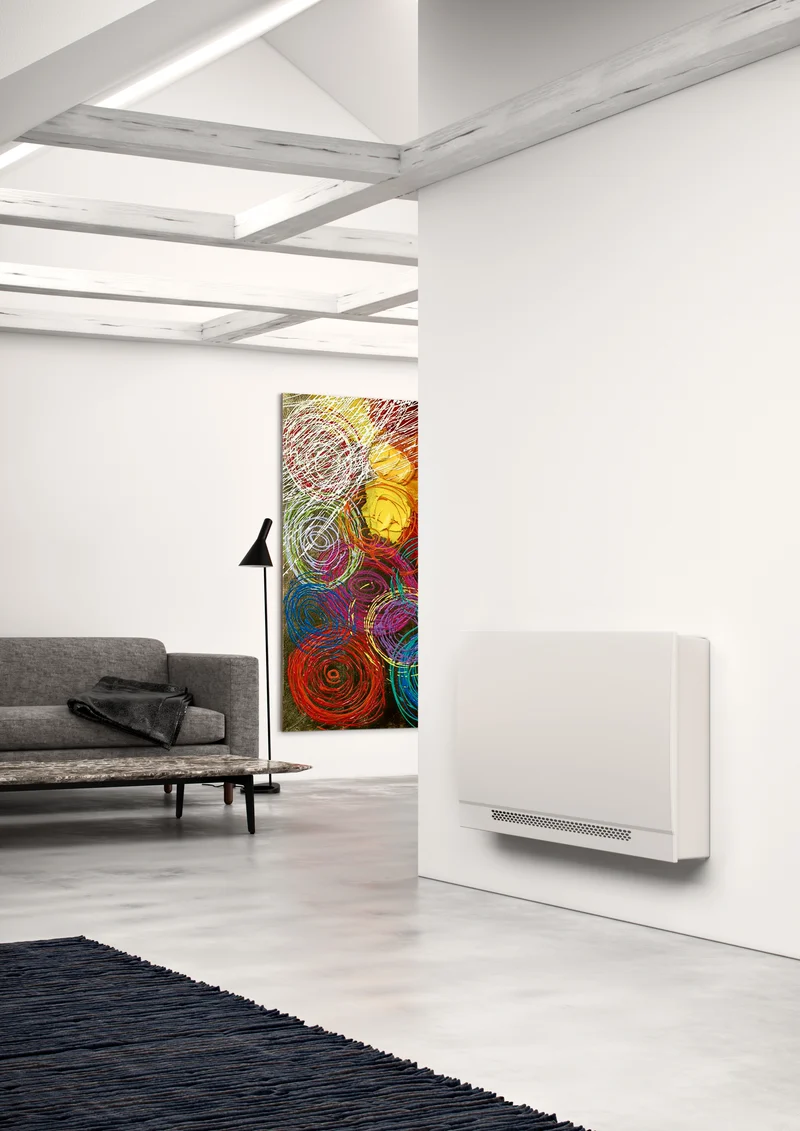 Ventilo-convecteur Sabiana WHISPER CFF-ECM-MV-CB-T 50 Slim avec coffret, commande numérique Wi-Fi et Bluetooth et moteur à variateur de fréquence