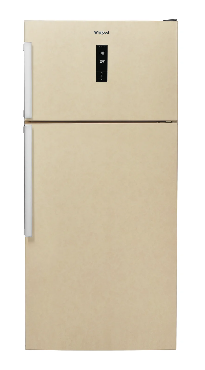 Réfrigérateur Whirlpool W84TE 72 M 2 587 litres à deux portes (H 186 x L 84 x P 75 cm), classe E, finition marbre, compartiment Freshbox 0° réversible, dégivrage automatique.