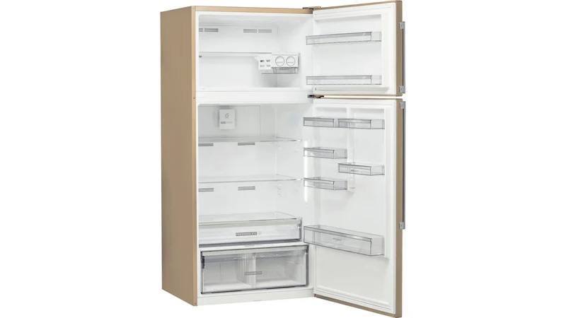 Réfrigérateur Whirlpool W84TE 72 M 2 587 litres à deux portes (H 186 x L 84 x P 75 cm), classe E, finition marbre, compartiment Freshbox 0° réversible, dégivrage automatique.