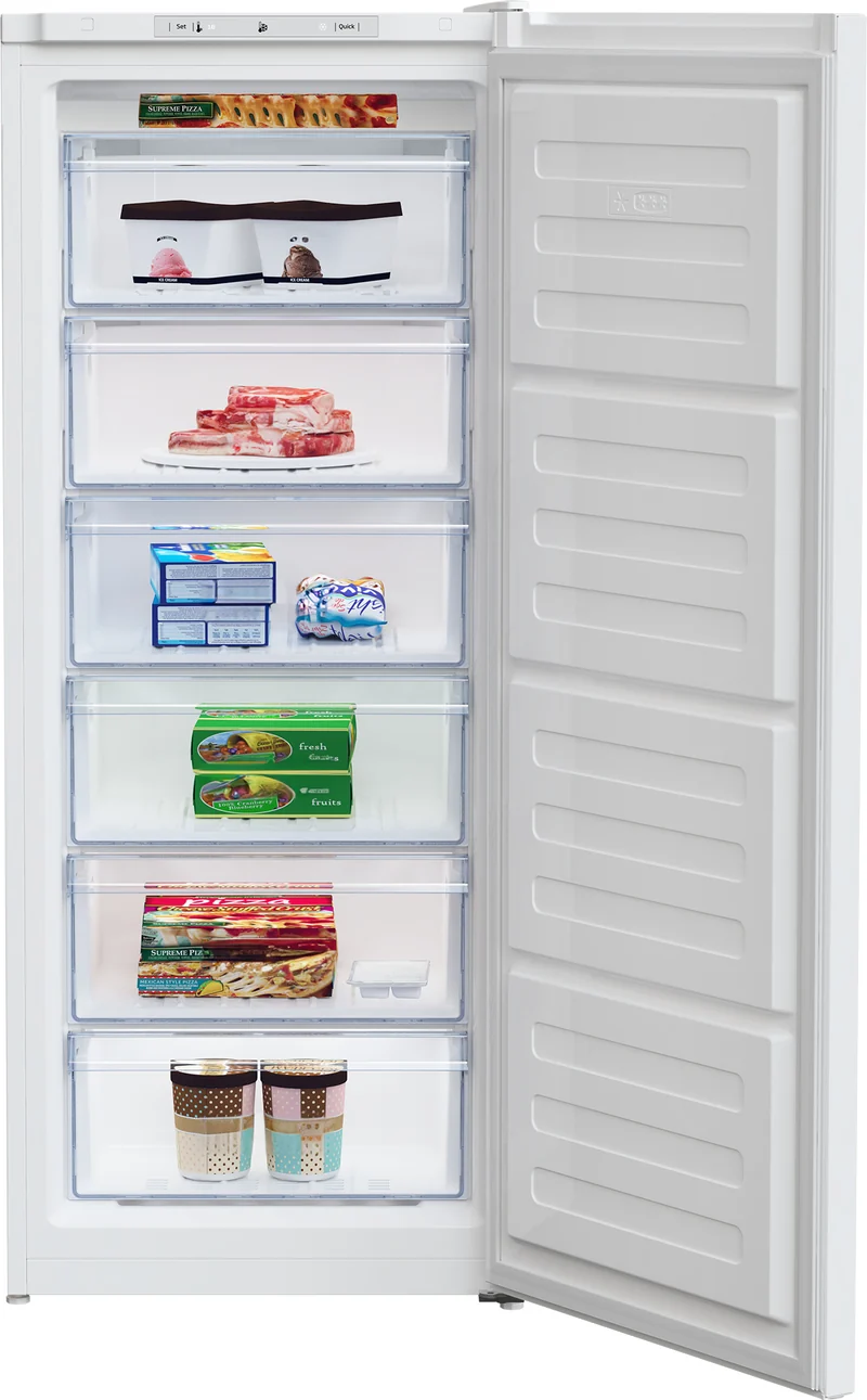 Congélateur vertical Beko RFSA210K40WN 168 litres, classe E (H 135,7 x L 54 x P 56 cm), blanc