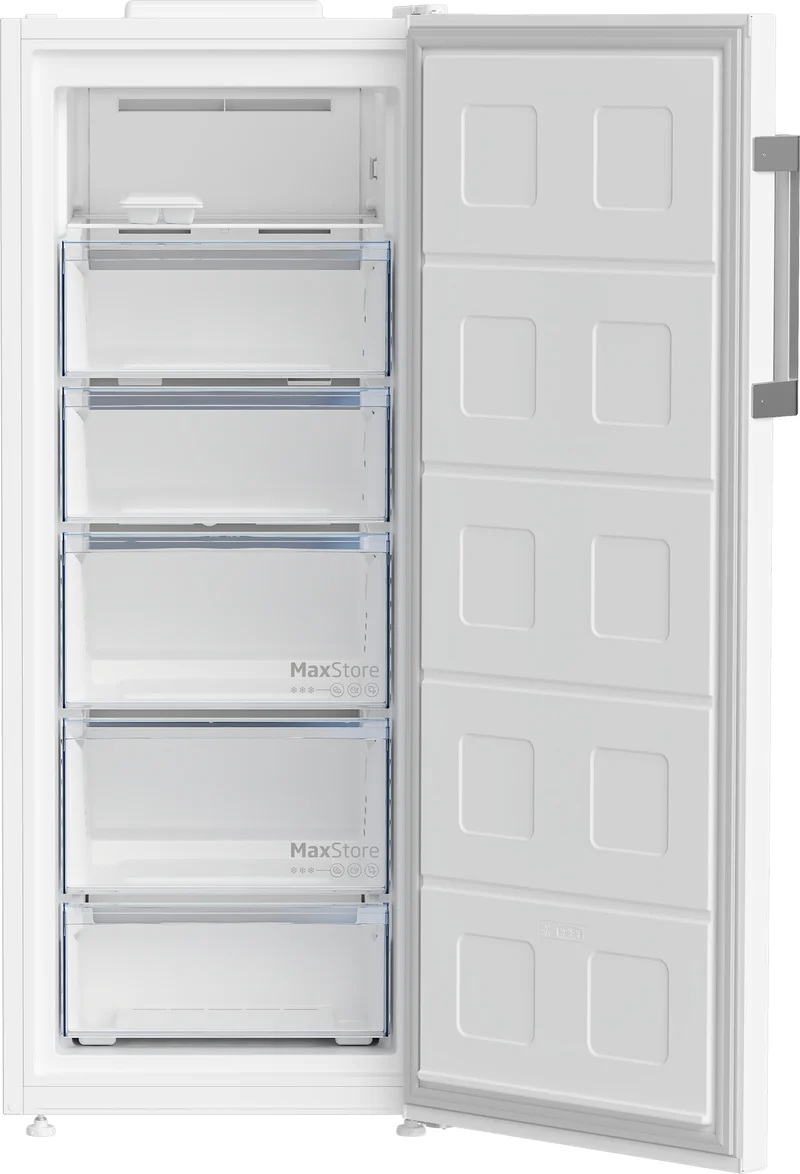 Congélateur vertical Beko B3RFNE274W 220 litres, classe E, No Frost (H 151,5 x L 59,7 x P 75,4 cm), blanc