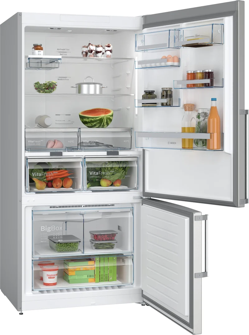 Réfrigérateur combiné Bosch KGN86AIDR Série 6 631 litres Classe D No Frost (H 186 x L 86 x P 81 cm) Acier anti-traces de doigts