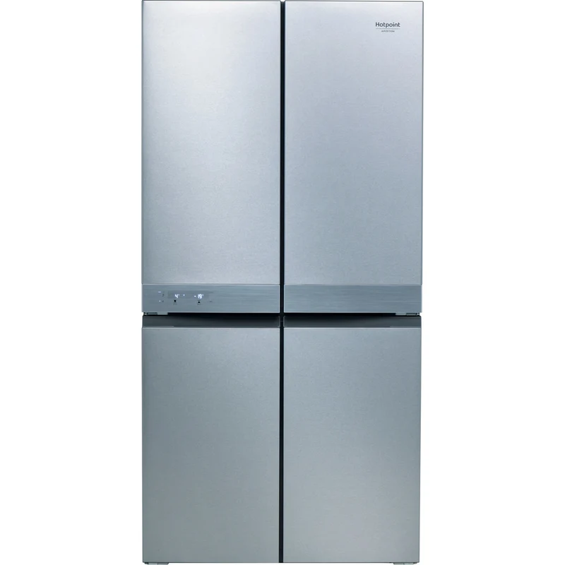 Réfrigérateur américain Hotpoint HAQ9 E1L 610 litres, classe F, No Frost, 4 portes (H 187,4 x L 90,9 x P 69,8 cm), acier inoxydable, écran tactile LED Super Cool