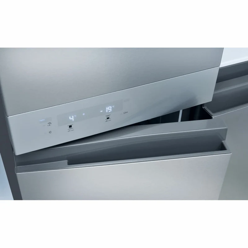 Réfrigérateur américain Hotpoint HAQ9 E1L 610 litres, classe F, No Frost, 4 portes (H 187,4 x L 90,9 x P 69,8 cm), acier inoxydable, écran tactile LED Super Cool