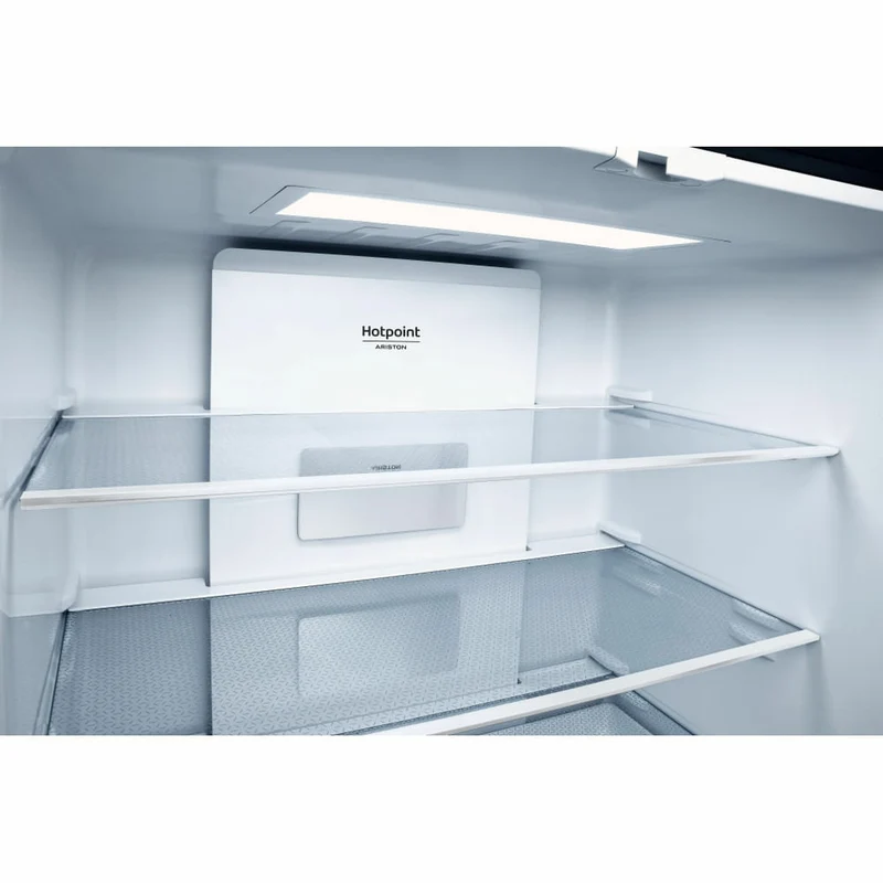 Réfrigérateur américain Hotpoint HAQ9 E1L 610 litres, classe F, No Frost, 4 portes (H 187,4 x L 90,9 x P 69,8 cm), acier inoxydable, écran tactile LED Super Cool