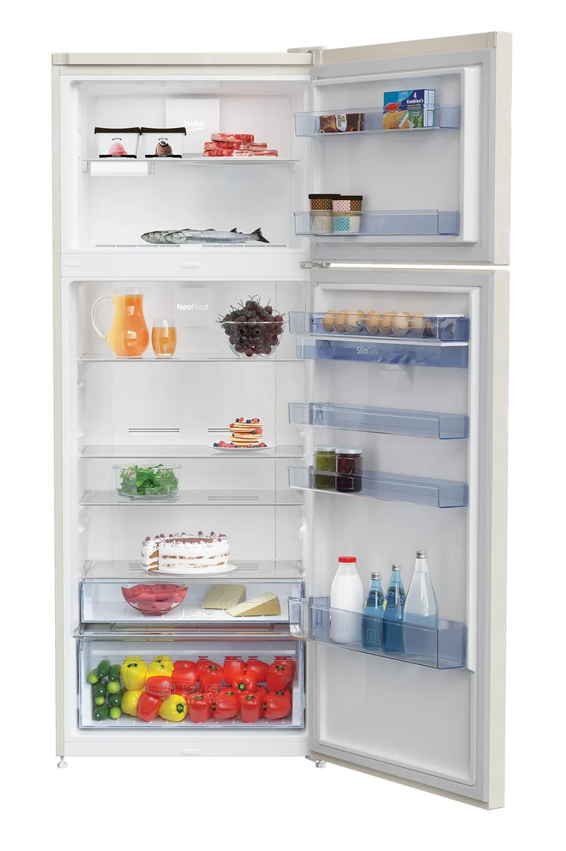 Réfrigérateur Beko RDNE455E30DBN No Frost à deux portes, 406 litres, classe F (H 185 x L 70 x P 65,5 cm), fonction ECO.