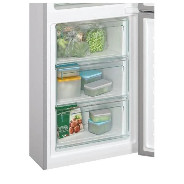 Réfrigérateur combiné Candy Fresco CCE3T620ES 377 litres, classe E, No Frost (H 200 x L 59,5 x P 65,5 cm), argent