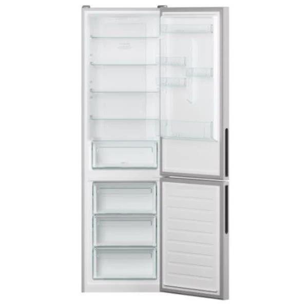 Réfrigérateur combiné Candy Fresco CCE3T620ES 377 litres, classe E, No Frost (H 200 x L 59,5 x P 65,5 cm), argent