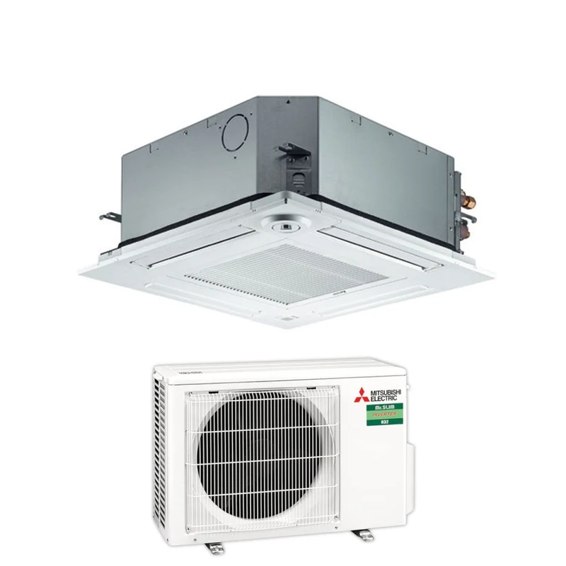 Climatiseur cassette Inverter Mitsubishi Electric 12 000 BTU SLZ-M35FA R-32 avec Wi-Fi en option, télécommande et grille incluses
