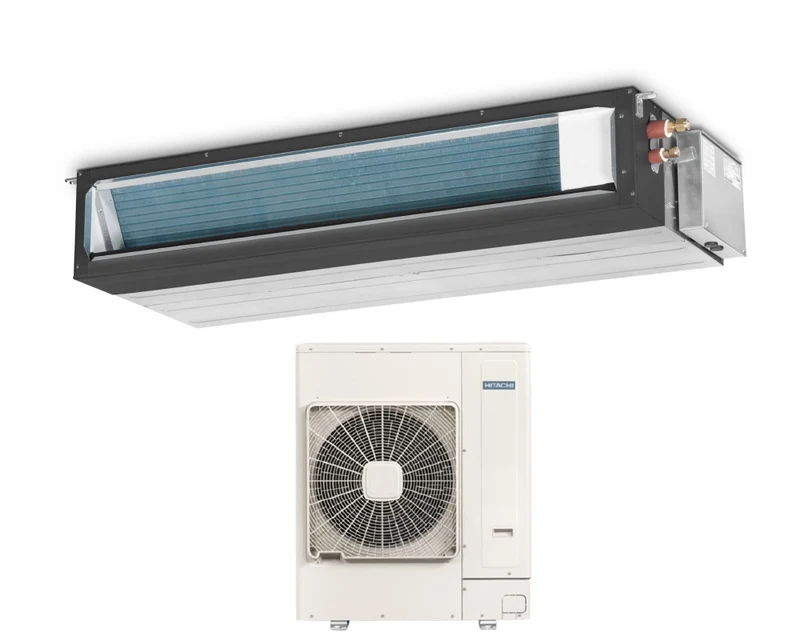 Climatiseur gainable Hitachi Inverter 48 000 BTU RPI-6.0FSN5E+RAS-6H(V)NC1E R-410 avec télécommande incluse