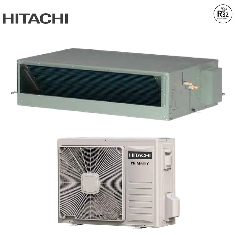 Climatiseur gainable Hitachi Inverter 48 000 BTU RPI-6.0FSN5E+RAS-6H(V)NC1E R-410 avec télécommande incluse