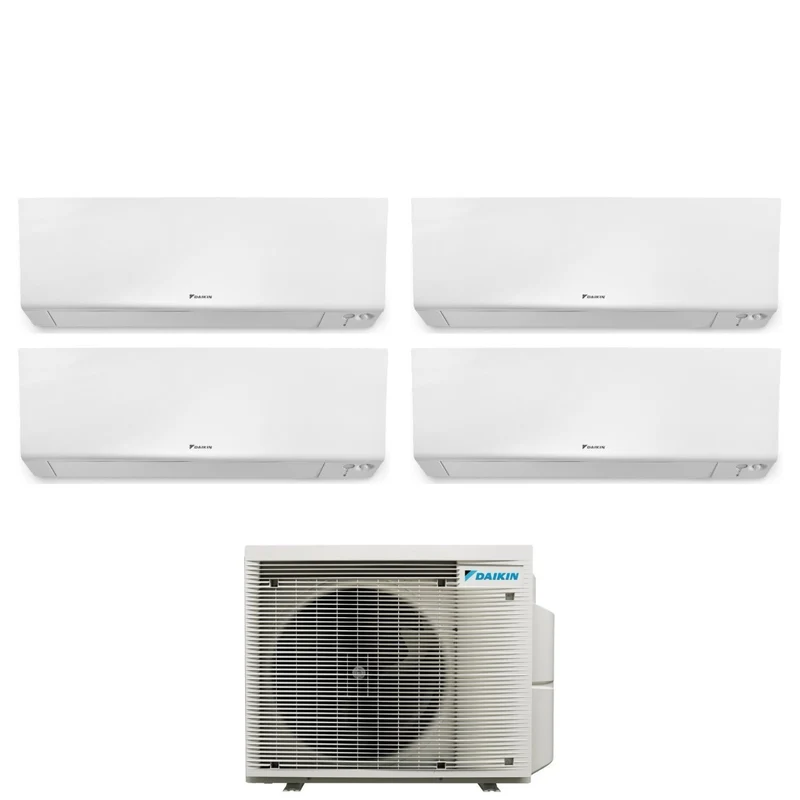 Climatiseur mural Daikin Bluevolution Quadri Split Inverter série FTXM/R PERFERA 9+9+9+12 avec 4MXM80A R-32, Wi-Fi intégré, 9000+9000+9000+12000 BTU/h, garantie italienne