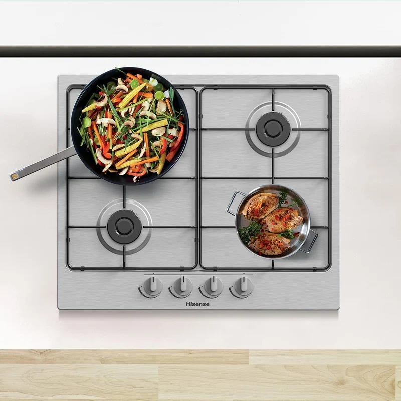 Plaque de cuisson à gaz Hisense GM642XF 4 brûleurs (L61 x P51) Acier