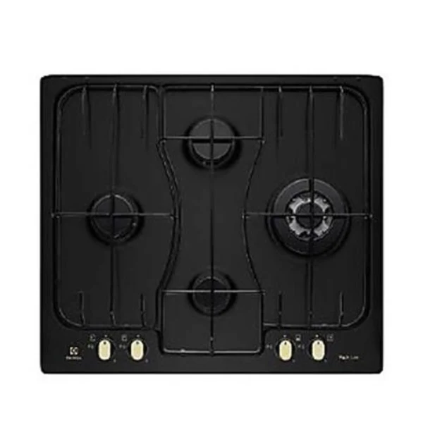Plaque de cuisson à gaz 4 brûleurs Electrolux RGG6243LOR (L 151 x P 130 cm) CrossCook Noir