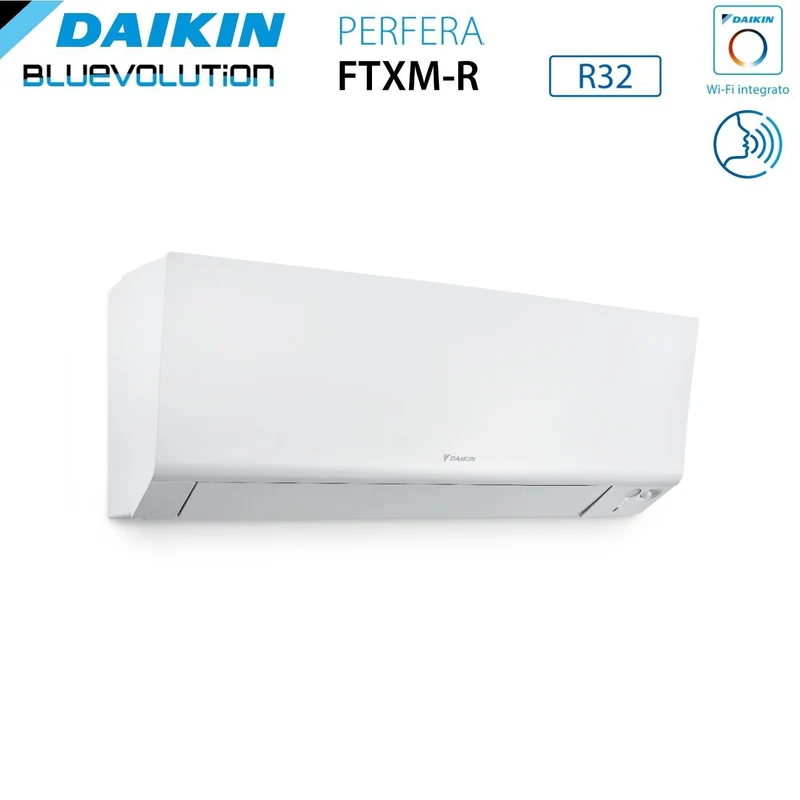 Climatiseur mural Daikin Bluevolution Quadri Split Inverter série FTXM/R PERFERA 7+7+15+15 avec 4MXM80A R-32, Wi-Fi intégré, 7000+7000+15000+15000 BTU/h, garantie italienne