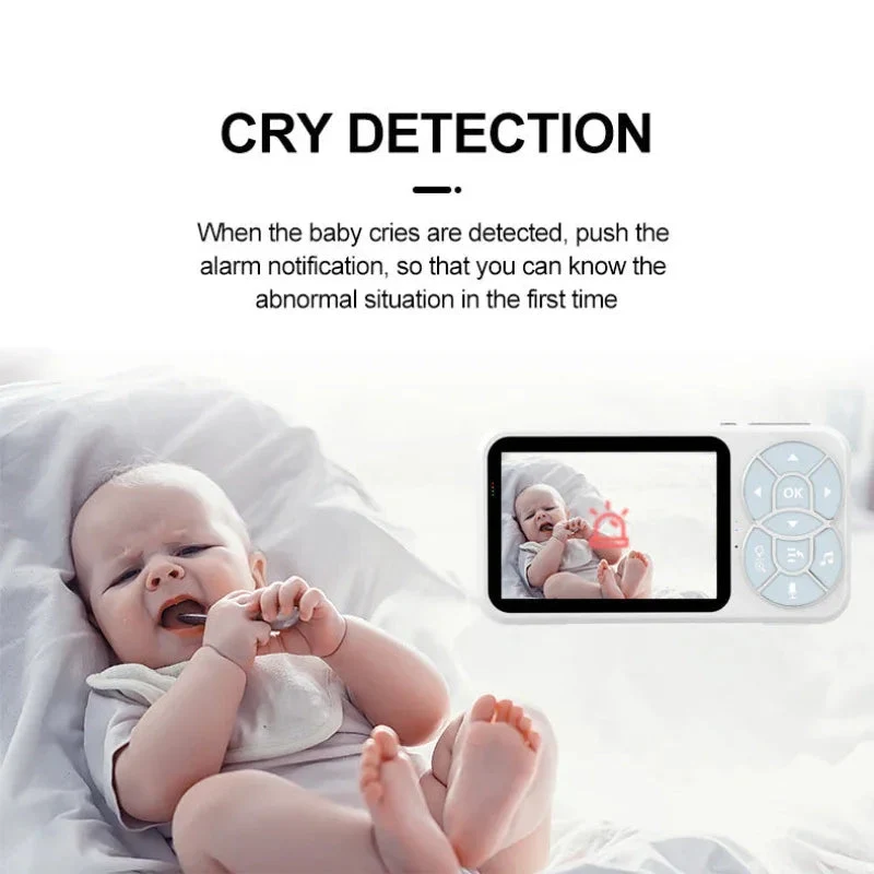 Baby Monitor With VOX Mode Night Vision Full Color Light Sound Alarm Smart Surveillance Camera