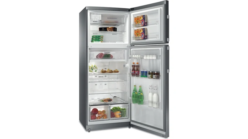 Réfrigérateur Whirlpool WT70I 832 à deux portes, 423 litres (H 180 x L 70 x P 72,5 cm), classe E, acier inoxydable, No Frost, Freshbox 0°C