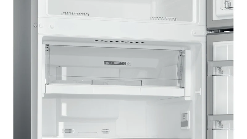 Réfrigérateur Whirlpool WT70I 832 à deux portes, 423 litres (H 180 x L 70 x P 72,5 cm), classe E, acier inoxydable, No Frost, Freshbox 0°C