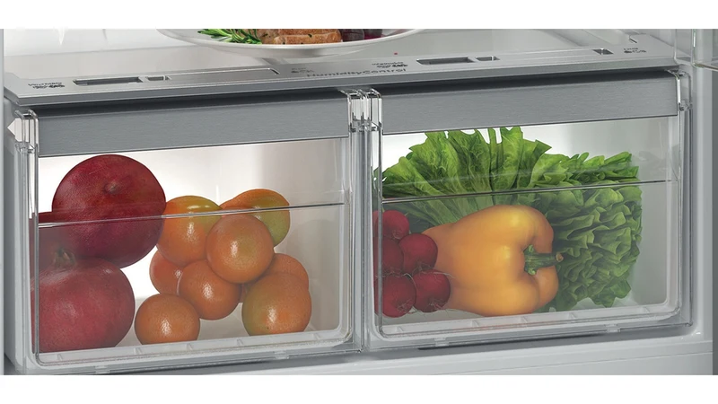 Réfrigérateur Whirlpool WT70I 832 à deux portes, 423 litres (H 180 x L 70 x P 72,5 cm), classe E, acier inoxydable, No Frost, Freshbox 0°C