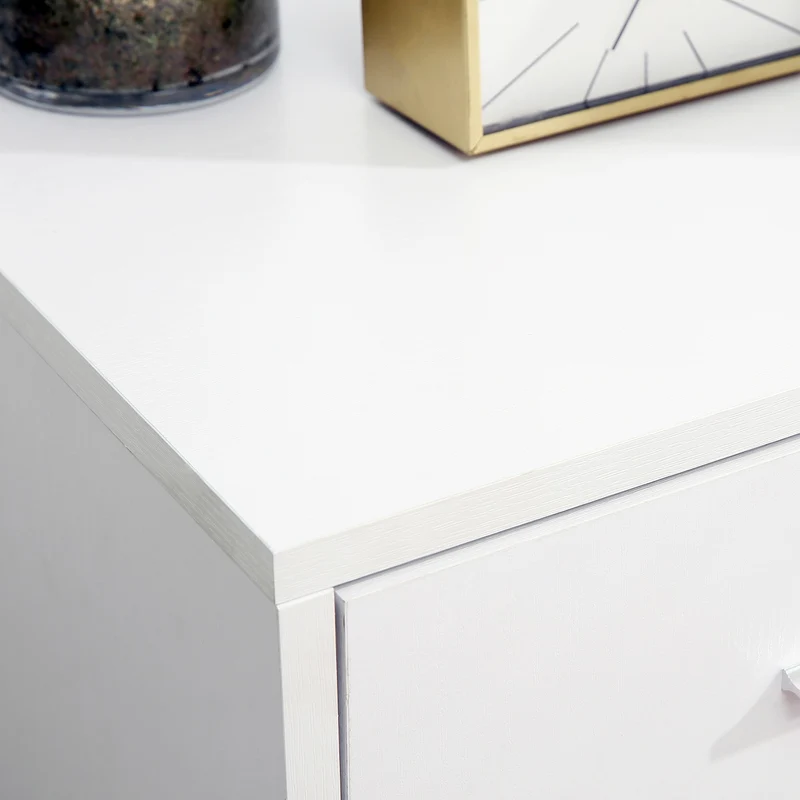 Mobilier de bureau multifonctionnel EasyComfort avec étagères et tiroirs en bois - Blanc