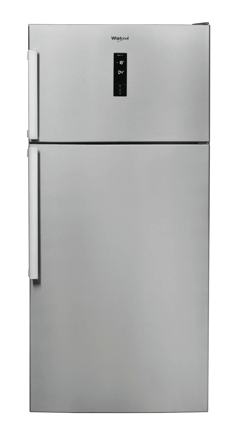 Réfrigérateur Whirlpool W84TE 72 x 2, 587 litres, double porte (H 186 x L 84 x P 75), classe E, acier inoxydable, No Frost, Freshbox, porte réversible 0°.