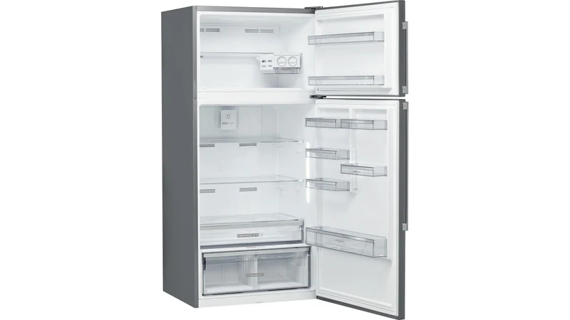Réfrigérateur Whirlpool W84TE 72 x 2, 587 litres, double porte (H 186 x L 84 x P 75), classe E, acier inoxydable, No Frost, Freshbox, porte réversible 0°.