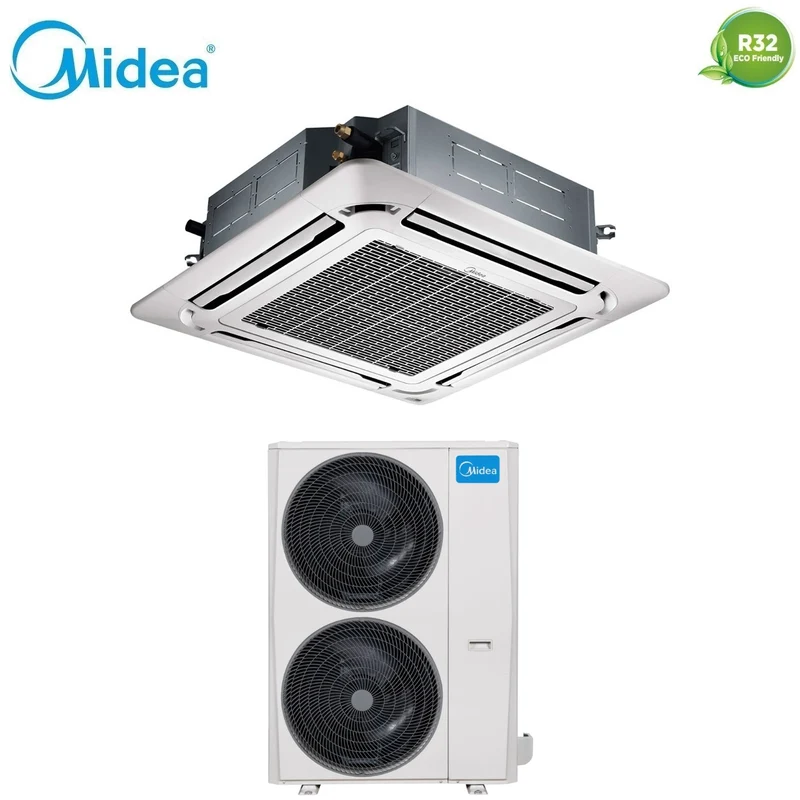 Climatiseur cassette Midea 4 voies 48 000 BTU MCD-48FNXD0 R-32 triphasé