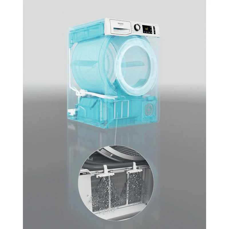Sèche-linge à pompe à chaleur Hotpoint Active NT M11 9X3SKY IT 9 kg Classe A+++ (H 84,9 x L 59,7 x P 65,5 cm) Anti-allergique Moteur Inverter Protection anti-froissage