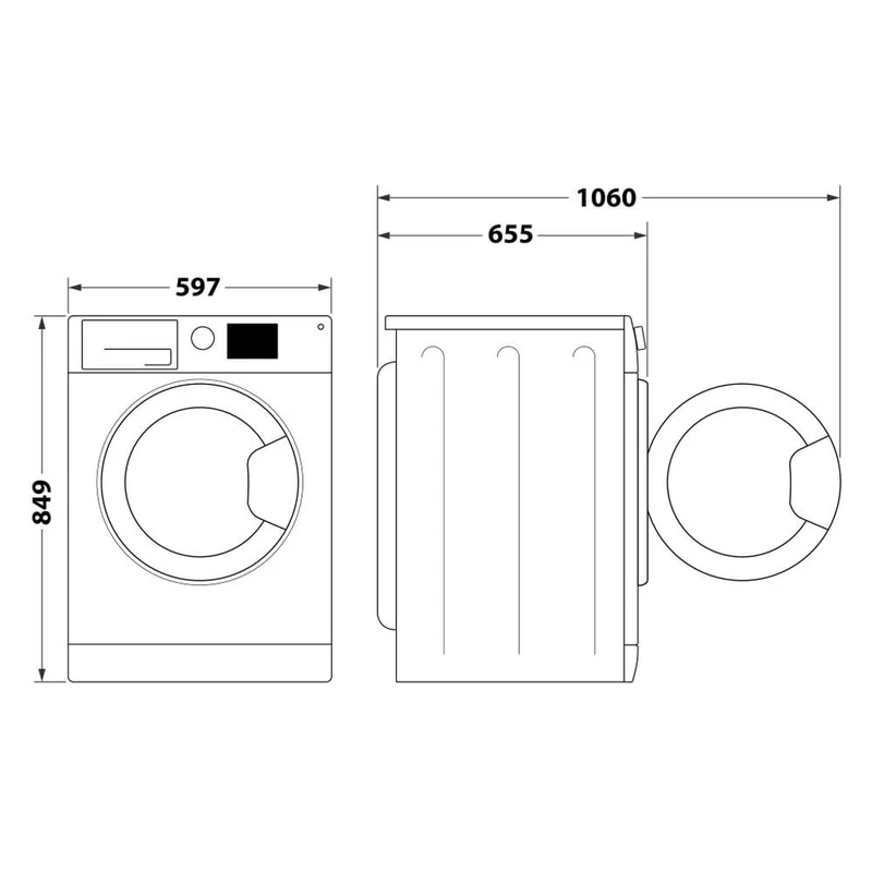 Sèche-linge à pompe à chaleur Hotpoint Active NT M11 9X3SKY IT 9 kg Classe A+++ (H 84,9 x L 59,7 x P 65,5 cm) Anti-allergique Moteur Inverter Protection anti-froissage