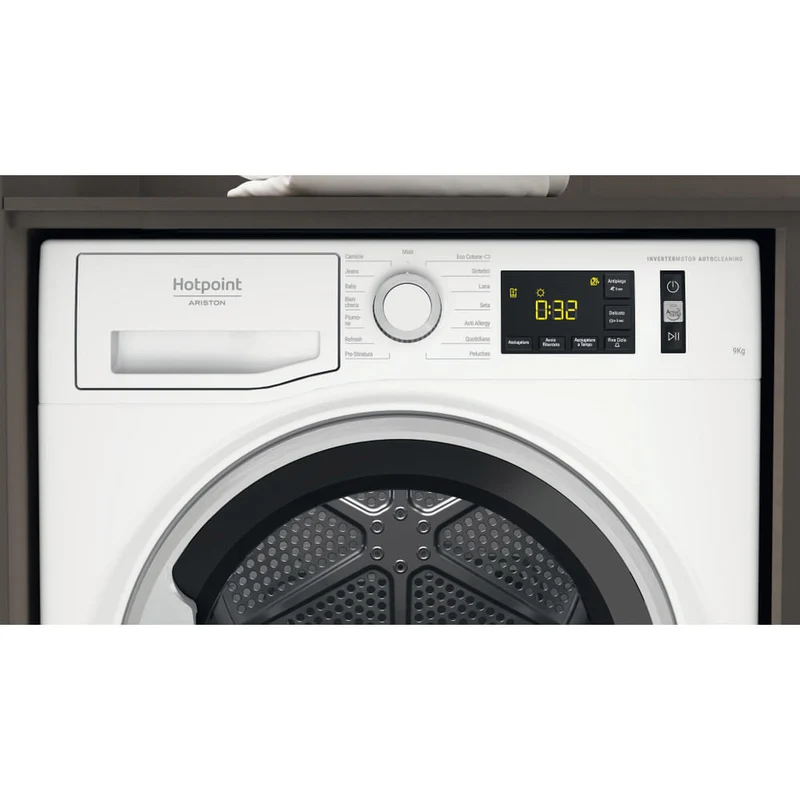 Sèche-linge à pompe à chaleur Hotpoint Active NT M11 9X3SKY IT 9 kg Classe A+++ (H 84,9 x L 59,7 x P 65,5 cm) Anti-allergique Moteur Inverter Protection anti-froissage