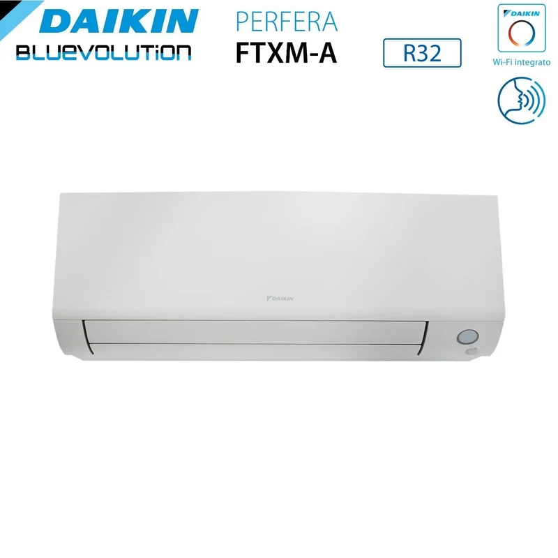 Climatiseur quadri-split inverter Daikin Bluevolution Quadri PERFERA toutes saisons série 5+7+12+12 avec 4MXM68A R-32, Wi-Fi intégré, 5000+7000+12000+12000 BTU, garantie italienne