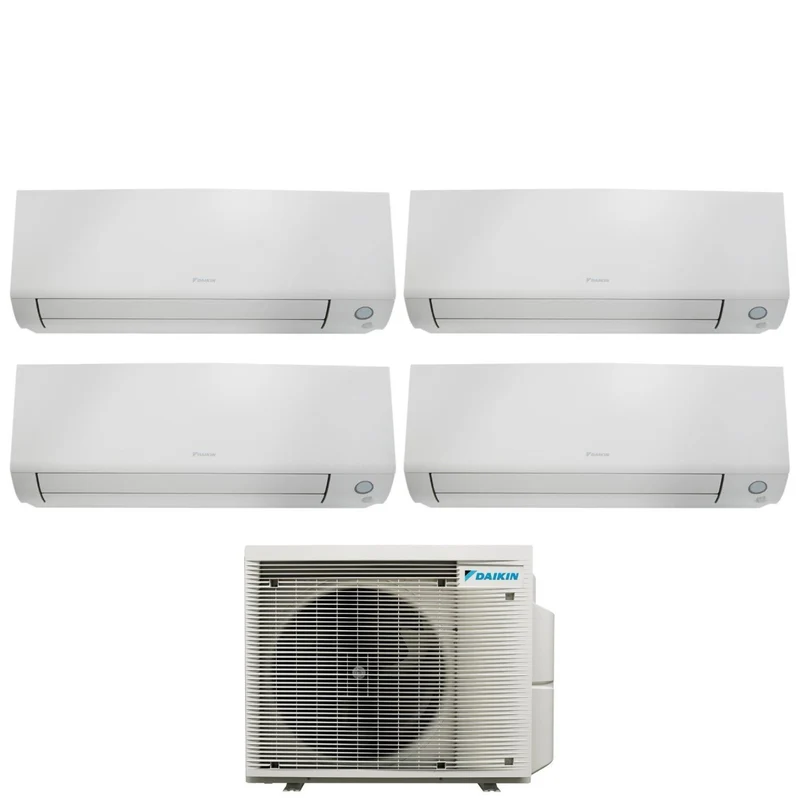 Climatiseur quadri-split inverter Daikin Bluevolution Quadri PERFERA toutes saisons série 5+5+9+12 avec 4MXM68A R-32, Wi-Fi intégré, 5000+5000+9000+12000 BTU, garantie italienne