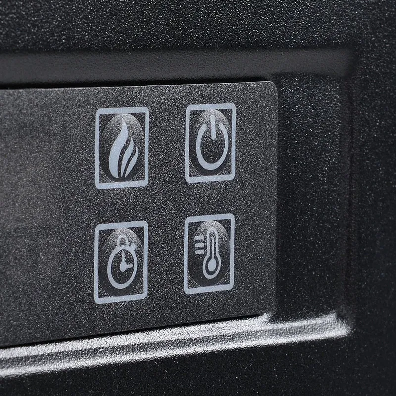 Cheminée électrique murale EASYCOMFORT avec effet flamme LED et minuterie, surface de couverture de 37 m², 2000 W - Blanc