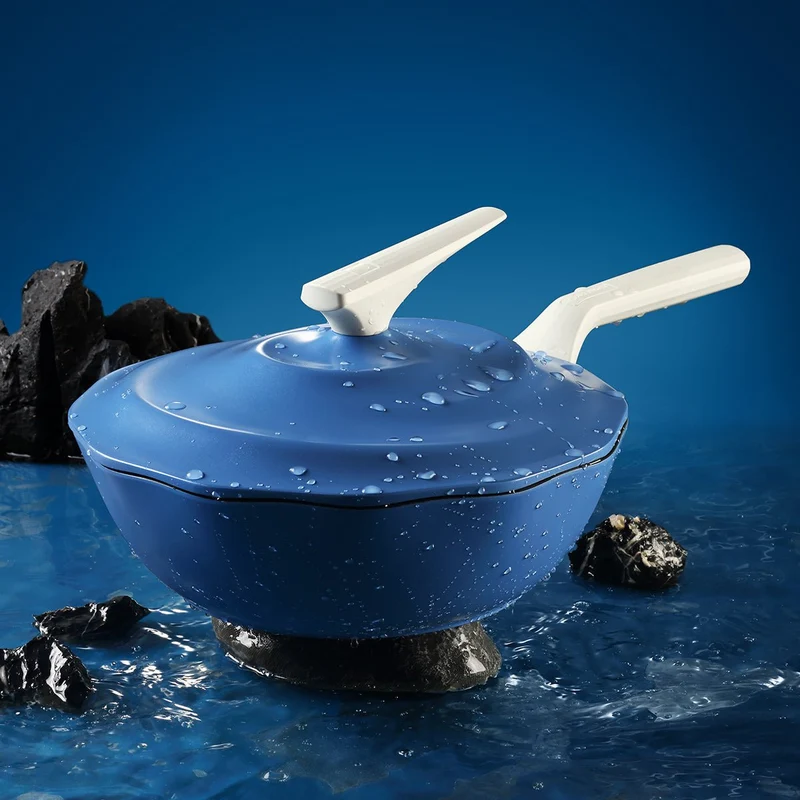 Ocean Wave Maifan Stone Steaming Wok Pot - 30cm of Culinary Excellence