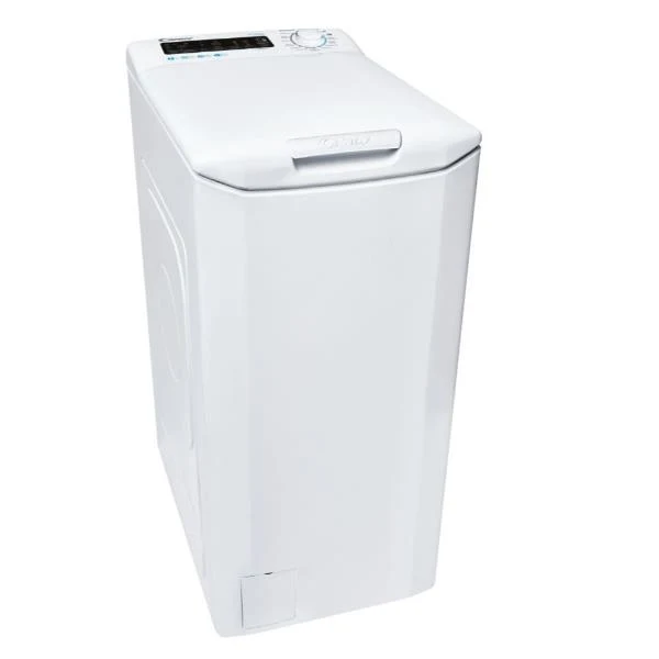 Lave-linge à chargement par le haut Candy CSTSG47TMVE/1-11, 7 kg, classe B (H 86 x L 41 x P 60 cm), 1400 tr/min, technologie Smart Inverter, contenu supplémentaire sur l'application, système Mix Power, programmes rapides