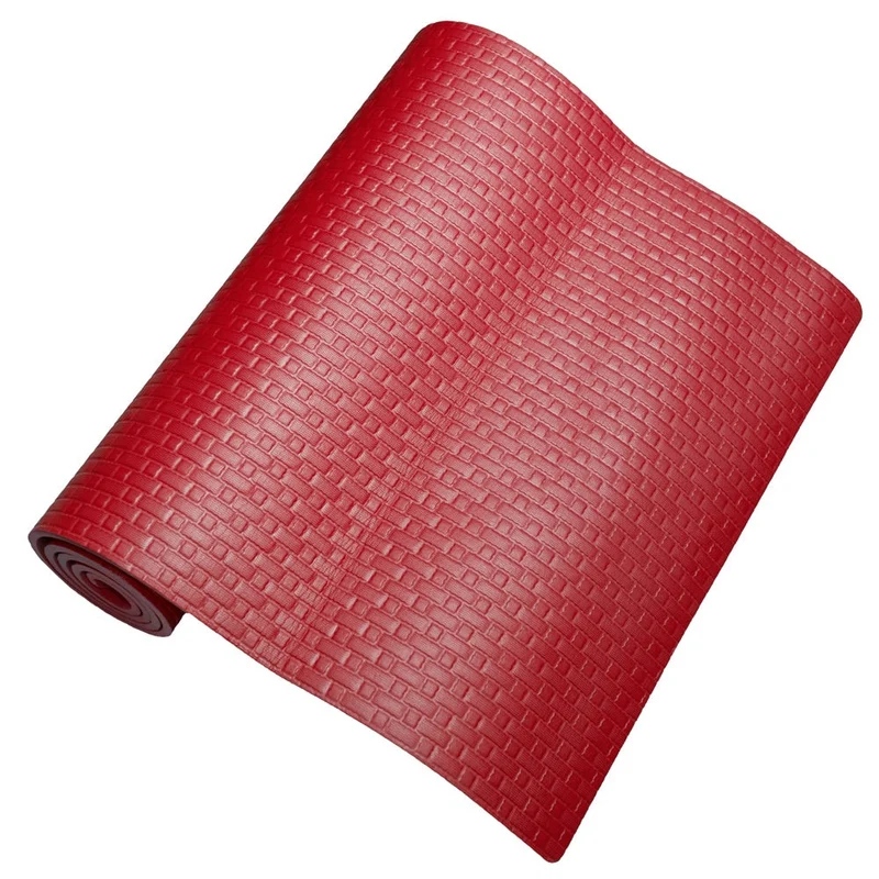 Tapis de yoga rouge souple pour fitness, salle de sport, pilates, 173 x 61 x 0,8 cm