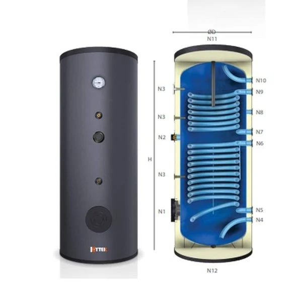 Chaudière à double serpentin Kytek KB 200 pour la production d'eau chaude sanitaire