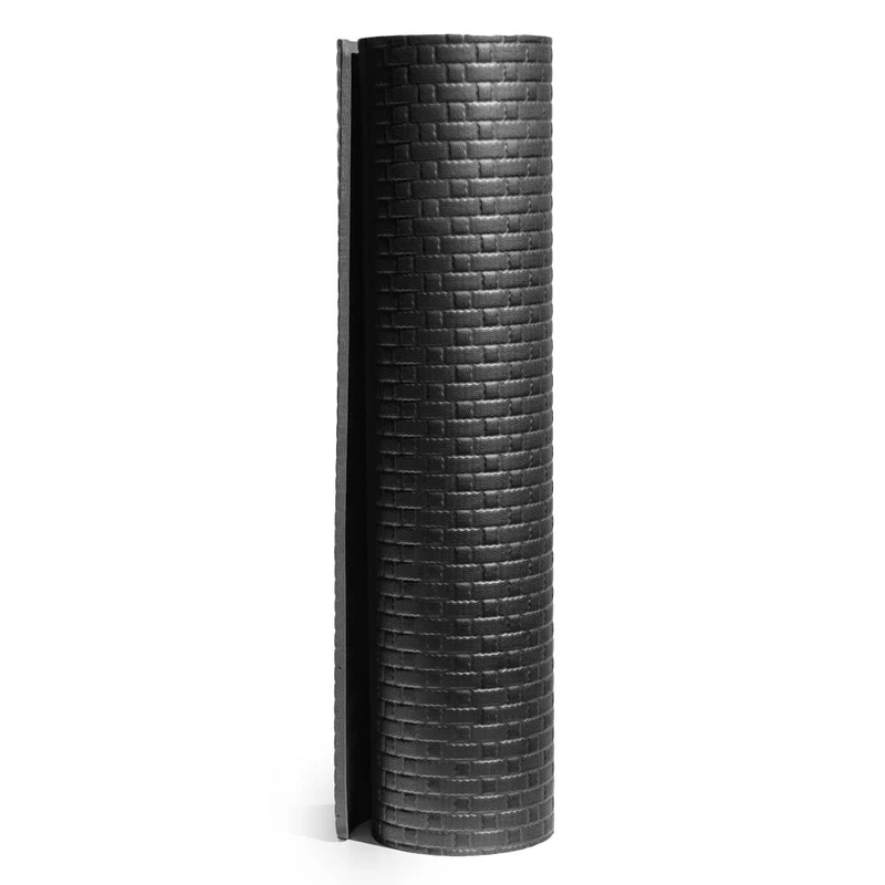 Tapis de yoga fitness pour salle de sport et pilates, souple, 173 x 61 x 0,8 cm, noir