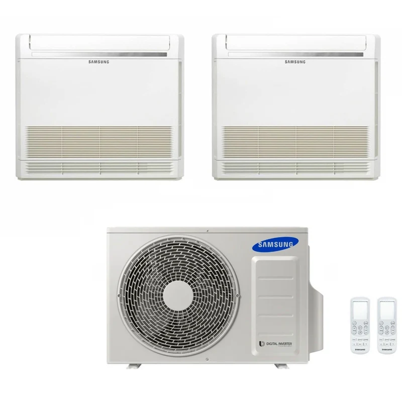 Climatiseur console Samsung AJ040TXJ2KG/EU R-32 9000+9000 BTU à double split inverter avec télécommande incluse - Neuf