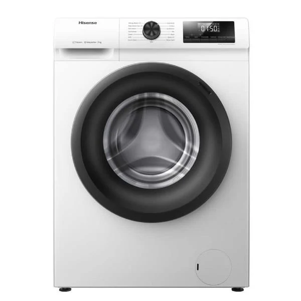 Lave-linge frontal Hisense WFQP6012EVM 6 kg, format compact, 1200 tr/min (H 85 x L 59,5 x P 46 cm), classe C, fonction vapeur, autodiagnostic, programme Eco, moteur Inverter